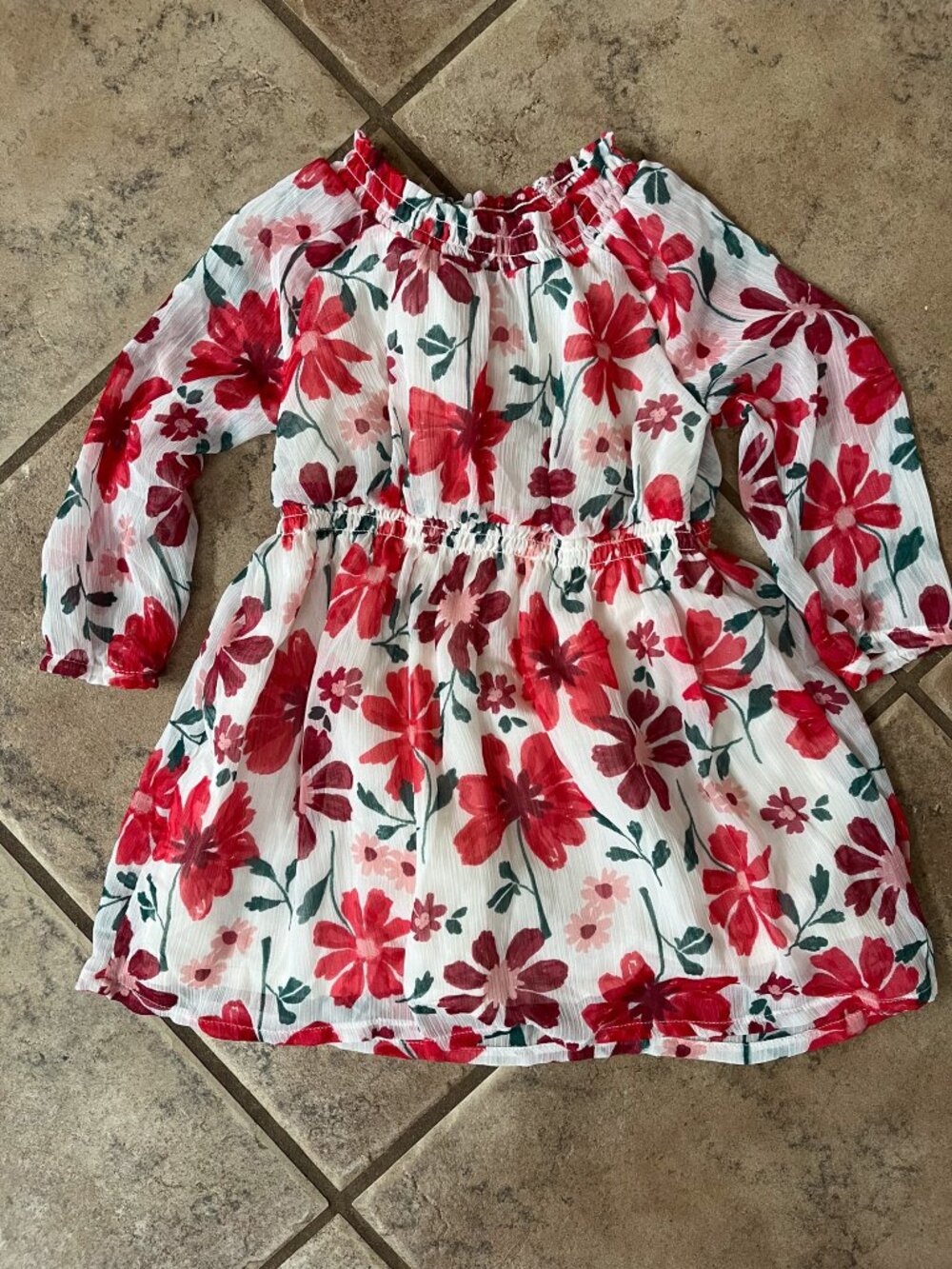 Carters White floral dress 12-18m